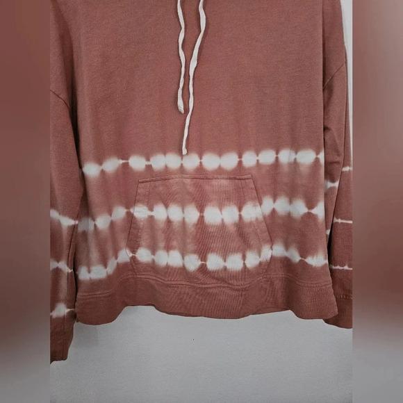 Beachlunchlounge tate tie dye hoodie in desert rose and white‎ size medium - Picture 3 of 6
